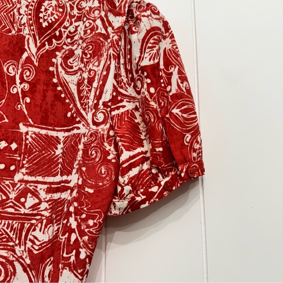 Lauren Ralph Lauren Belted Paisley Midi Shirt Dress Collared Pleated NWOT Size 4 - Picture 9 of 16